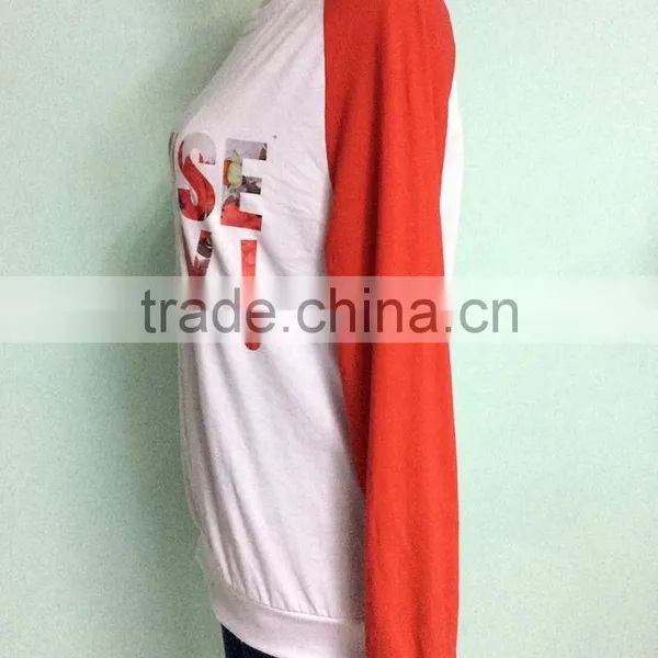 Custom Garments With Word Color Printing 100%cotton O-neck Comfortable Long Sleeve Women's Hoodies Made in China photo-3