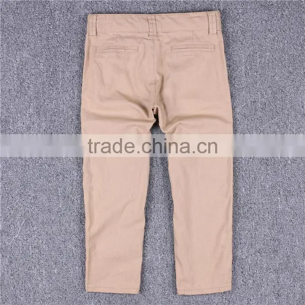 Best Selling Custom Quality Classic Casual Boys 100%cotton Woven Pants photo-2