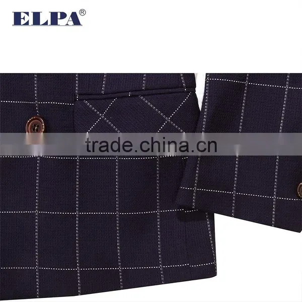 ELPA Plaid Kids Fashion Clothes Fancy 3 Pieces Woolen Kids Boy Suit photo-4
