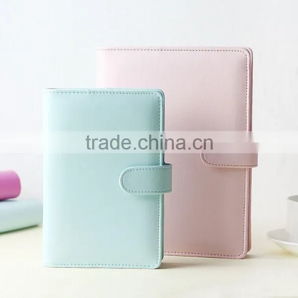 A6/A6 Faux Leather Cover Loose Leaf Agenda Planner Custom Daily Planner Dairy With Clasp/insert Pocket /pen Holder photo-4
