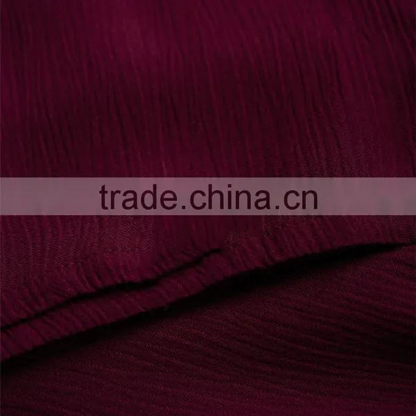 2017 Guangzhou Shandao Custom Logo New Fancy Style Women Summer Wine Red Chiffon Round Neck Sexy Sleeveless Top Photos photo-3