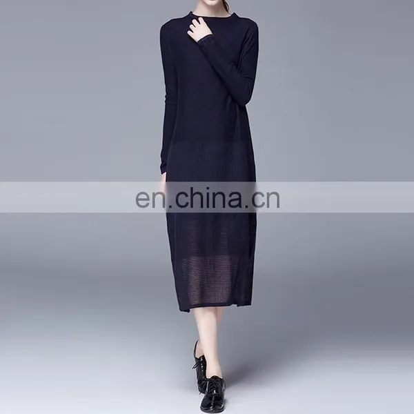 2016 China Clothing Factory Customize Fashion Simple Chiffon Lady Knit Dress photo-4