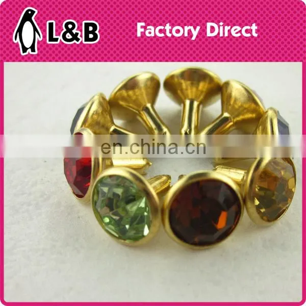 8mm Long Shank Jeans Rhinestone Rivet photo-5