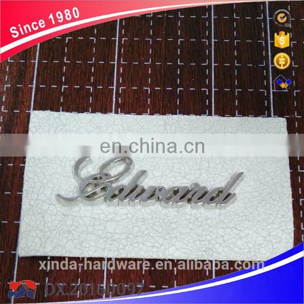 Fashion Design High Quality Garment Metal Leather Label Genuine Leahter Patches photo-2