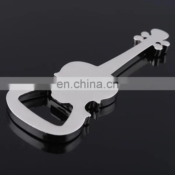 Custom Logo Guitar Silver Metal Bar Tool Beer Bottle Soda Cap Opener photo-4