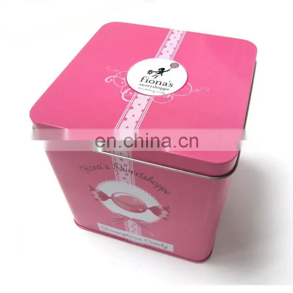 Lovely Square Tin Can for Gift Candy photo-2