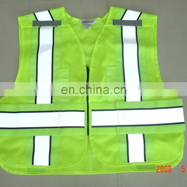Security Guard Reflective Vest Reflective Safety Fluorescence Green Reflecting Vest photo-2