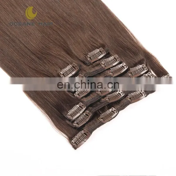 No Tangle and Shedding Grey Color Clip in Hair Extension Prices photo-6
