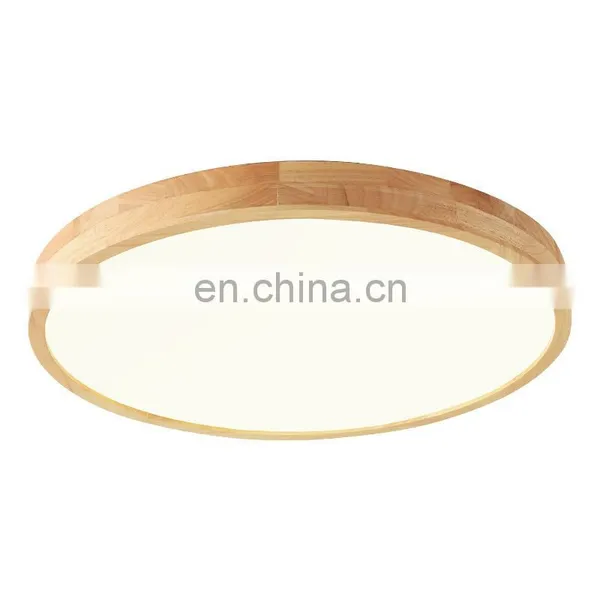 Wooden Color Round Bedroom Macaron Lamp Ultra Slim Modern LED Ceiling Lights For Living Room photo-6