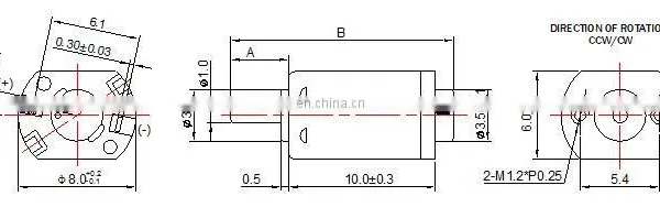 Precision Metal Brush 1.5-3V High Speed DC Miniature Motors K10 photo-2