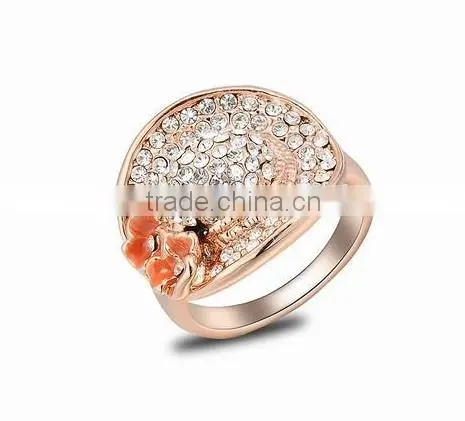 Gorgeous 2 Pc Pront Setting Micro Pave Bridal Engagement Wedding Ring Jewelry With Brass Metal photo-3