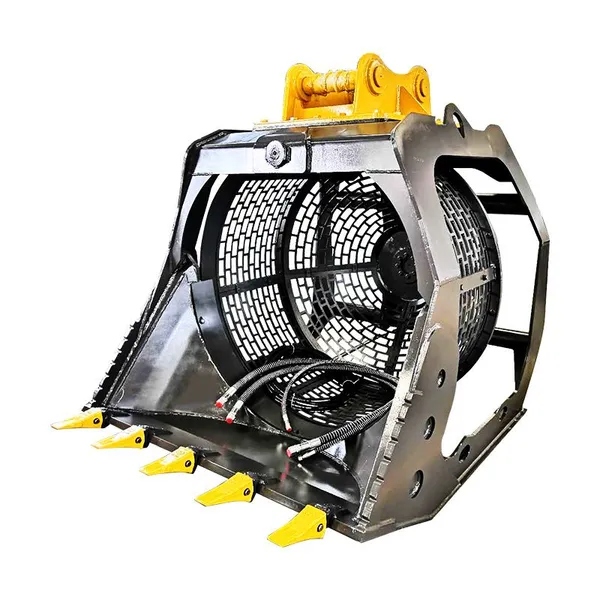 Steel Hydraulic Rotating Bucket - Excavator Attachment with Precise Control for Waste Management