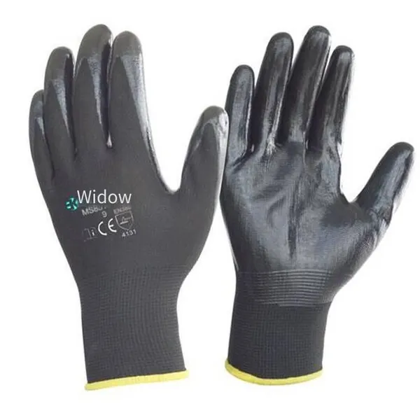 Enkerr Ms851005 Black Nitrile Coated Oil-resistant Protective Gloves photo-3