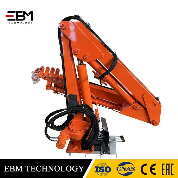 EBM Portable Mini Marine Crane 1–3 Ton | Electric Hydraulic Knuckle Boom Folding Arm Crane