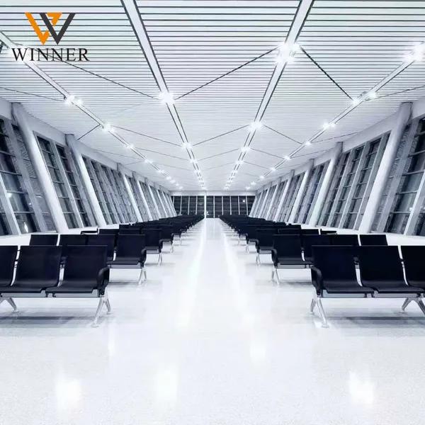 New Model Modern Public Area Waiting Chair Triple Seater PU Cushion Bench for Airport Terminal Hospital Lobby Office Outdoor Gym photo-4