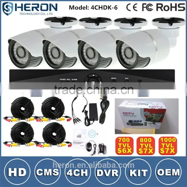Popular Economic 4/8CH 720P AHD Camera Kits , CCTV Camera System photo-5