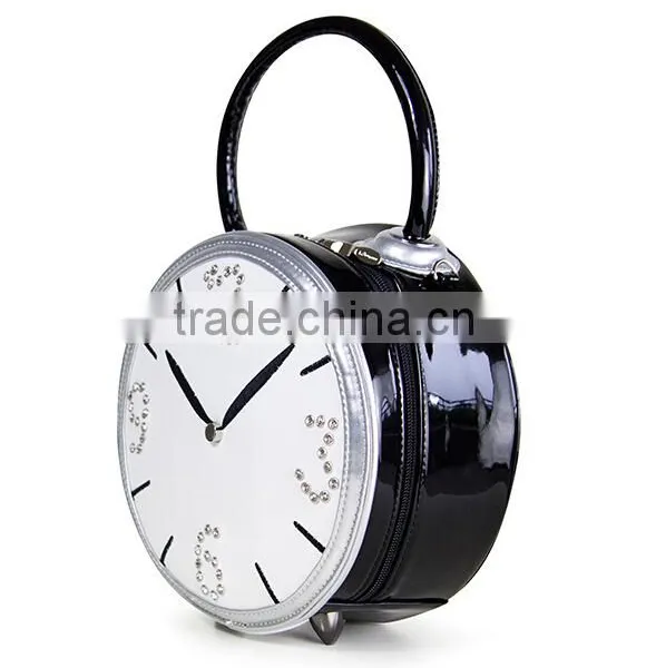 2015 Alarm Clock Bags Handbag , pu Handbag,lady Leather Handbag photo-3