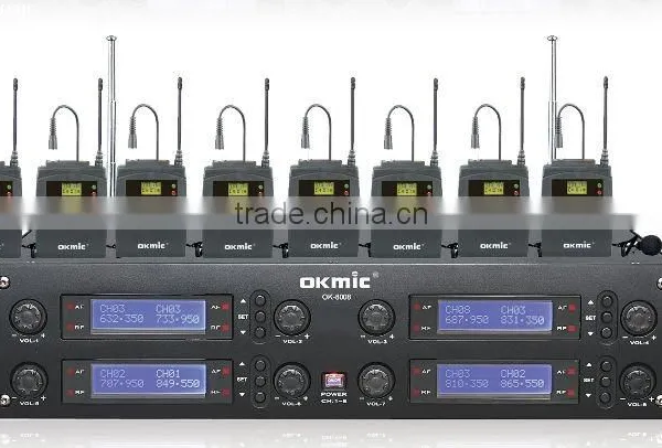 OK-8008 UHF/PLL Eight Channels Wirelesss Microphone System photo-2
