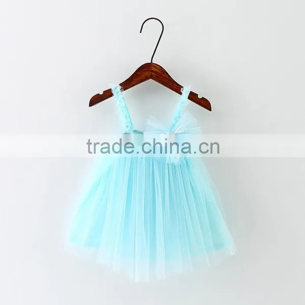 Wholesale Popular Children Long Gown Bowknot Summer Kids Dresses Toddler One-piece Clothing Spaghetti Strap Baby Girl Long Skirt photo-6