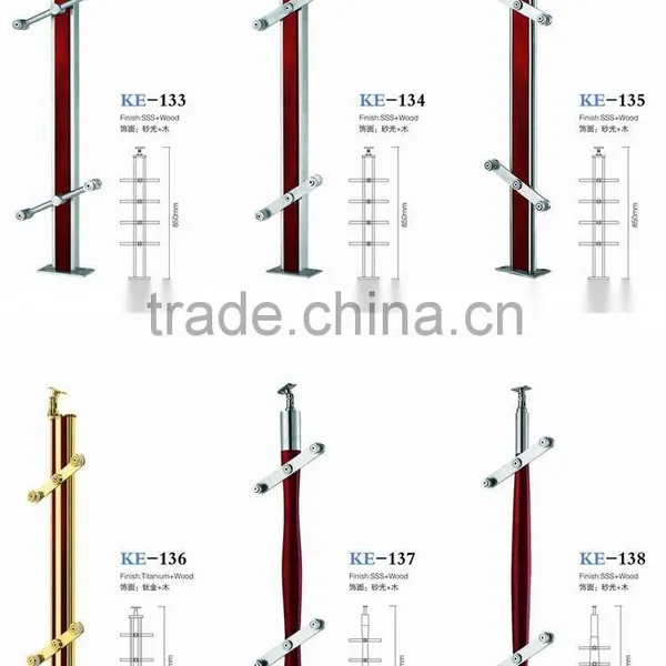 Porch Railing Post With Tempered Glass, Deck Railing Post Attachment photo-2