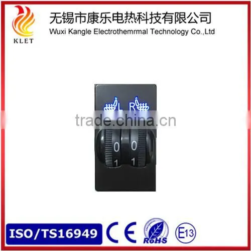 12V Car Seat Heated Pad With 2-dail 5-position Switch, Dual Unit for Two Seats