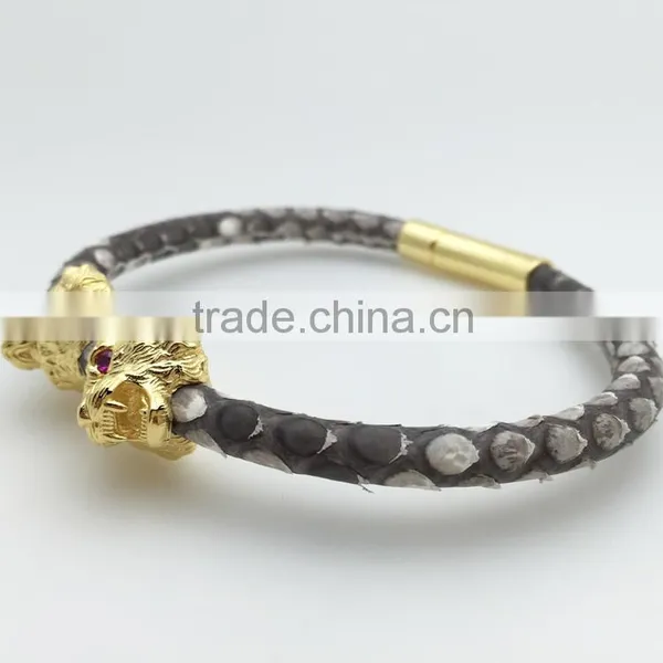 2016 Fashion Jewelry Retro Gold Lion Head 316 Stainless Steel Bracelet photo-4