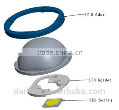 CXA25** COB 90deg Silicone Lens With Holders For Bulkhead Lamp DK66-S90 photo-3