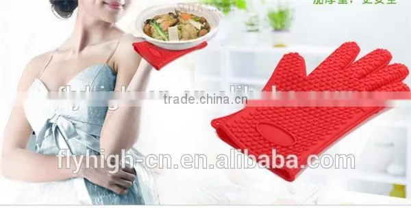 China Custom Kitchen Oven Mitts Silicone Rubber Oven Mitts photo-2