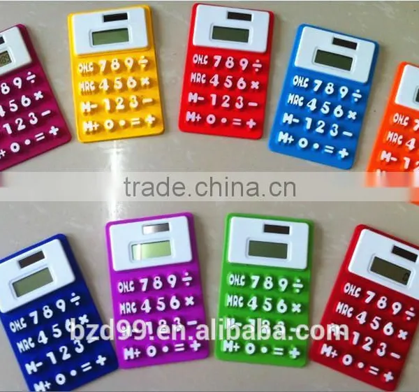 Promotion Calculator Gift Mini Silicone Porket Solar Power Calculator / Logo Customized OEM Electronic Manufacturer photo-4