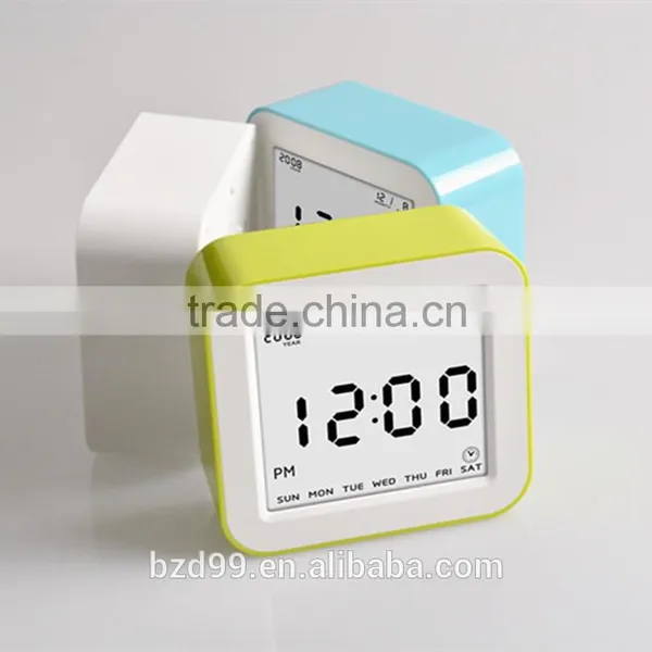 New Design Promotional Smart Digital Rotation Control Functions Auto ISO Night Light Bedside Electric Desk Calendar Clock photo-6