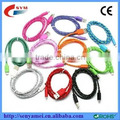 Wholesale Made in China High Quality Braided USB Charger Cable