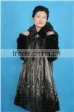 Long Mink Fur Coat With Excessive Color