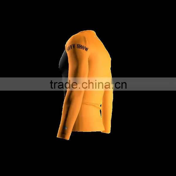 Polyester Spandex Long Sleeves Savv Show Compression Shirt/Rash Guard With Club Logo Player Name and Numbers at Sleeves photo-4