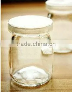 Glass Bottle Glass Pudding Cup of Small Bottles of 100ML With Lid
