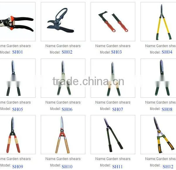 aluminium handle garden cutting shears HS code 8201100090,82021000, 8201600090
