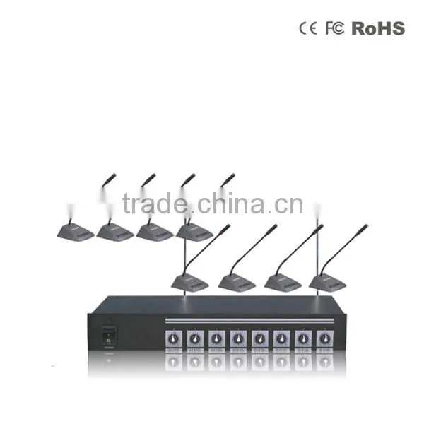 Carrier Frequency RangeUHF500-960MHz Black Professional Meeting Microphone System