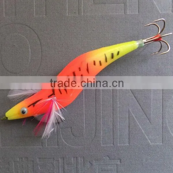 New Orange With Yellow Paint Squid Jig