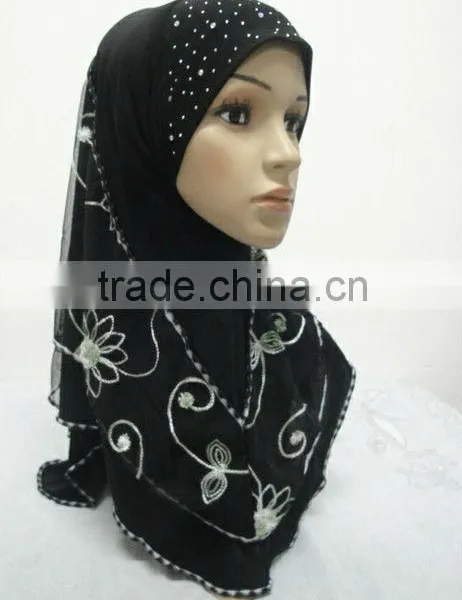 H171 Latest Embroidery Muslim Hijab,hijab Scarf