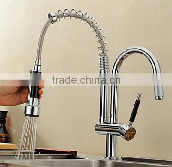 Two Heads Chrom Spring Kitchen Faucet Mixer