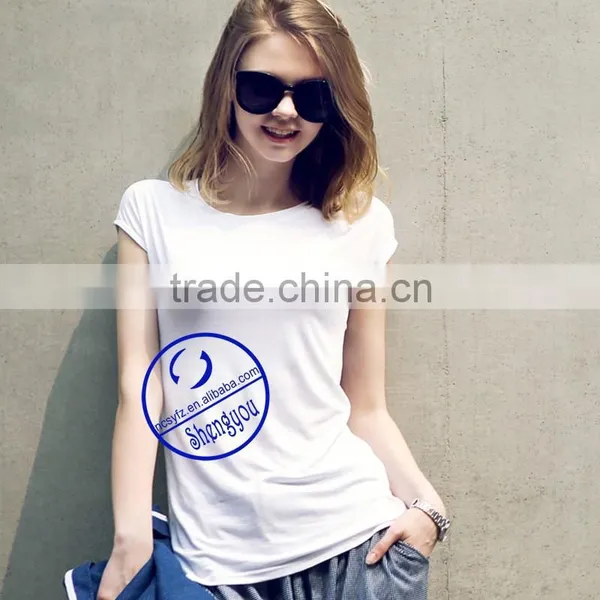2015 China Supplier Custom Women White T-shirt Wholesale photo-5