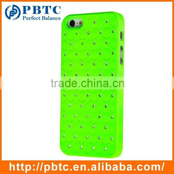 Set Screen Protector Stylus And Case For Iphone 5 , Hard Sky Blue Bling Diamond Plastic Mobile Phone Shell photo-5