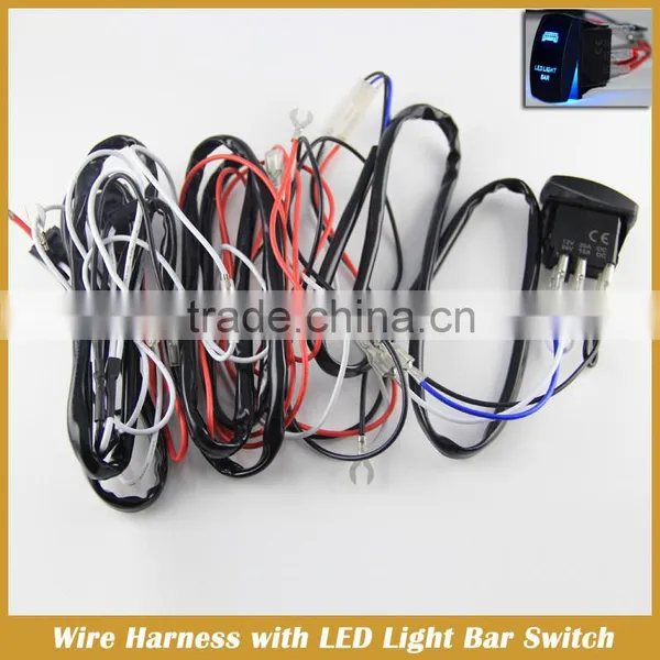 Relay Wire Harness With LED Light Bar Rocker Switch for Light Bar,fog Lamp,working Lamp photo-4