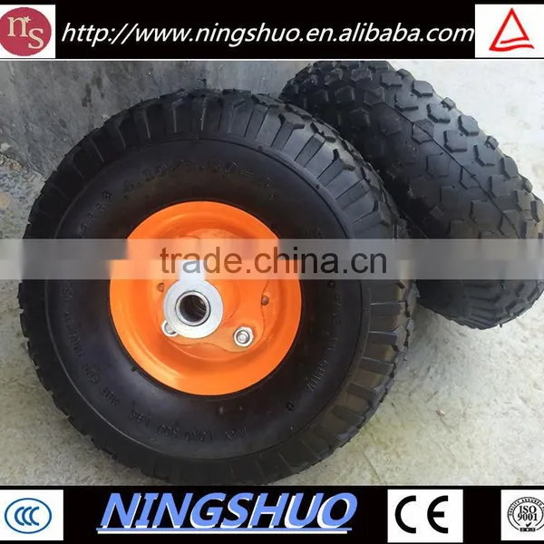 China Factory of 10 Inch Small Pneumatic Baby Carts Rubber Wheel 3.50-4