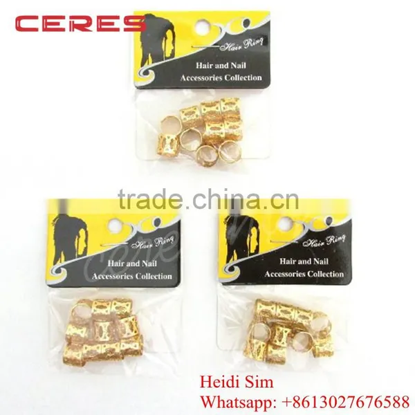 Dread Lock Dreadlocks Braiding Beads Golden Metal Cuffs Hair Accessories Decoration Filigree Tube Silver Golden Colorful Quality Choice photo-5