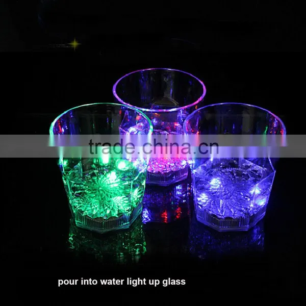 Water Activated Octagonal Cup KTV Bar Supplies Creative LED Glasses photo-3