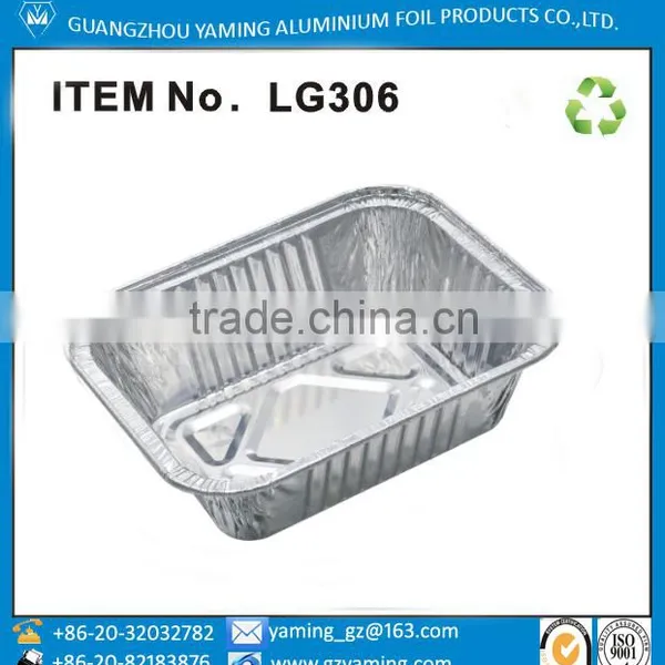 250ml Aluminium Foil Vertical Edge Flange Take Out Food Container With Paper Lid