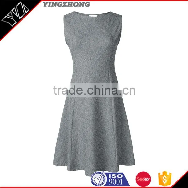 The New Literary Version Round Collar Elegant Sleeveless Dress Skirt photo-4