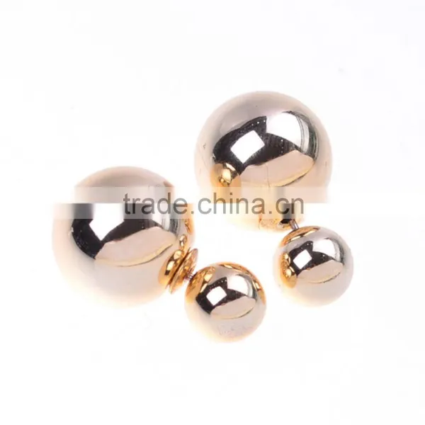 Wholesale Fashion Candy Color Jewelry Big Pearl Earrings New Arrival Double Pearl Pendientes Women's Trendy Stud Earrings photo-6