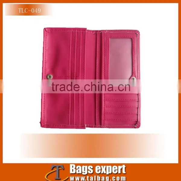 New Arrival Wholesale Custom pu Leather Wallets for Lady 2016,red pu for Body photo-3