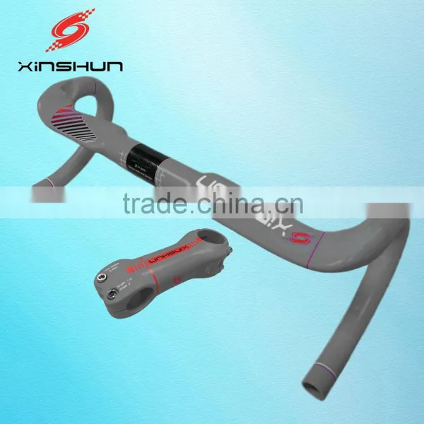2016 Xinshun Mountain Bikes Carbon Handlebar Mtb Road Bike Accessories Bicycle Parts Grips With Stem BH2209 photo-5